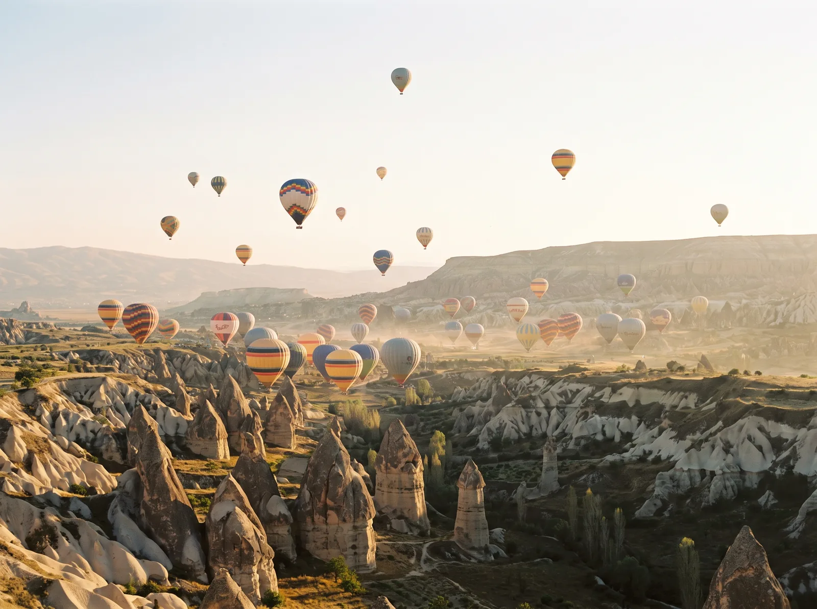 Fairy chimney rock formations in Cappadocia