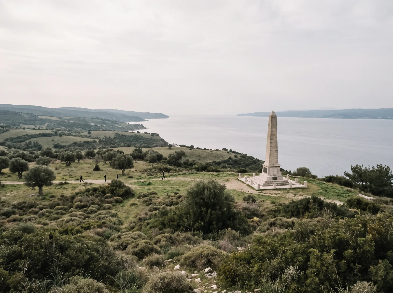 Historic memorial landscape at the Gallipoli peninsula